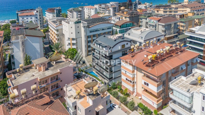 Уютная квартира 1+1 в 100 метрах от пляжа Клеопатры, 50 кв.м - Ракурс 12