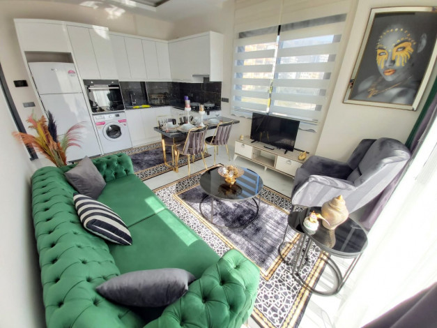 Меблированная квартира в новом доме рядом со Средиземным морем район Каргыджак, Алания,65 м2 - Ракурс 10