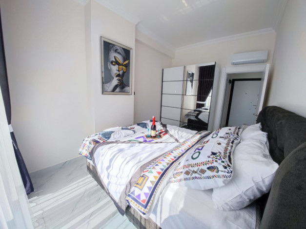 Меблированная квартира в новом доме рядом со Средиземным морем район Каргыджак, Алания,65 м2 - Ракурс 12