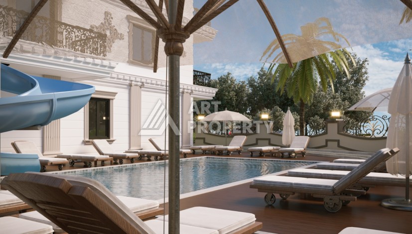 Готовые к проживанию квартиры 1+1 и дуплексы 2+1 в Махмутларе, 5 минут от моря - Ракурс 3