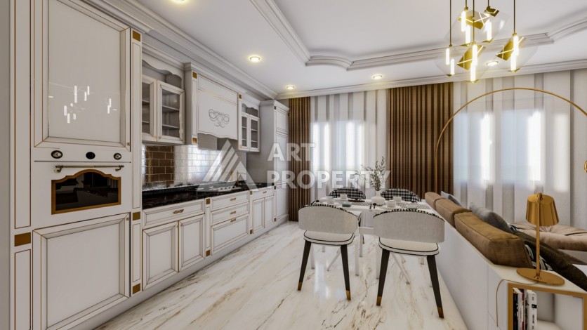 Готовые к проживанию квартиры 1+1 и дуплексы 2+1 в Махмутларе, 5 минут от моря - Ракурс 11