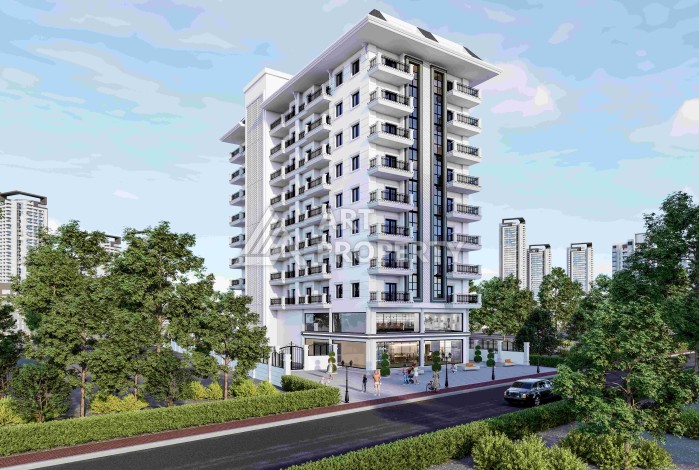 Современные квартиры 1+1 в новой резиденции от 53 до 60 кв.м. в центре Махмутлара - Ракурс 4