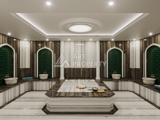 Современные квартиры 1+1 в новой резиденции от 53 до 60 кв.м. в центре Махмутлара - Ракурс 18