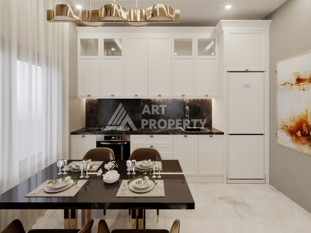 Современные квартиры 1+1 в новой резиденции от 53 до 60 кв.м. в центре Махмутлара - Ракурс 26