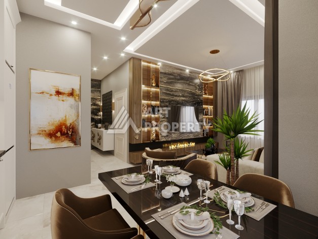 Современные квартиры 1+1 в новой резиденции от 53 до 60 кв.м. в центре Махмутлара - Ракурс 28