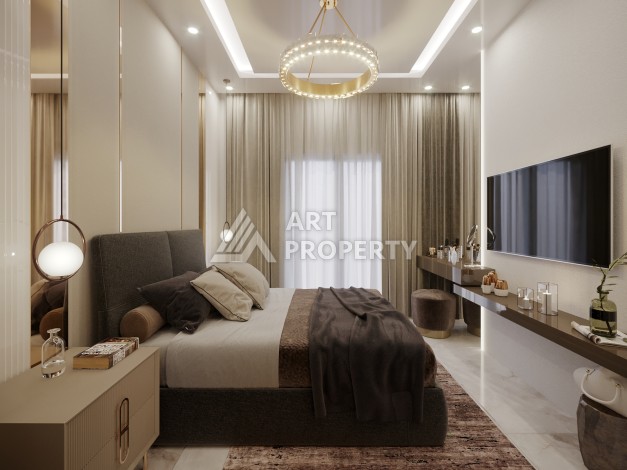 Современные квартиры 1+1 в новой резиденции от 53 до 60 кв.м. в центре Махмутлара - Ракурс 32