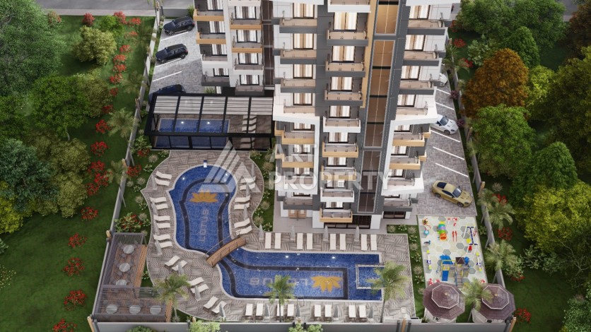 Современные квартиры 1+1 в центре Махмутлара, 50 кв.м. - Ракурс 5