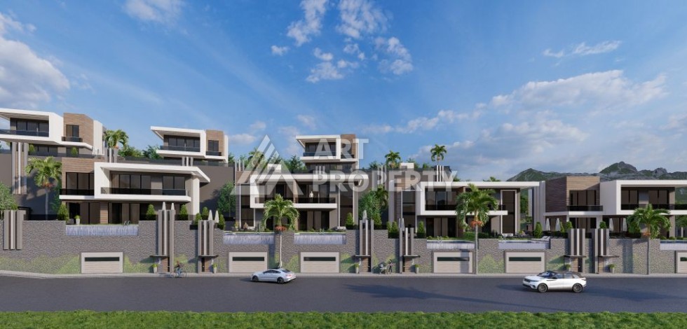 Вилла 4+1 с бассейном и гаражом, 230 кв.м. Тепе, Алания - Ракурс 2