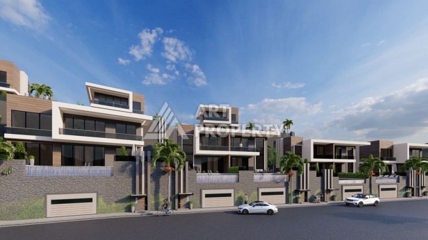 Вилла 4+1 с бассейном и гаражом, 230 кв.м. Тепе, Алания - Ракурс 3