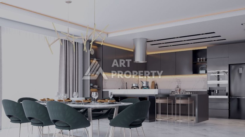 Вилла 4+1 с бассейном и гаражом, 230 кв.м. Тепе, Алания - Ракурс 4