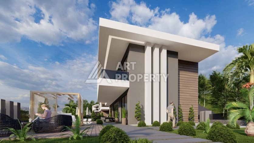 Вилла 4+1 с бассейном и гаражом, 230 кв.м. Тепе, Алания - Ракурс 8