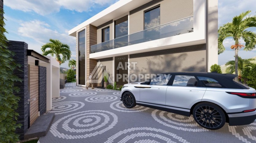 Вилла 4+1 с бассейном и гаражом, 230 кв.м. Тепе, Алания - Ракурс 9