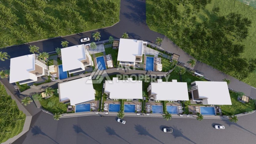 Вилла 4+1 с бассейном и гаражом, 230 кв.м. Тепе, Алания - Ракурс 10