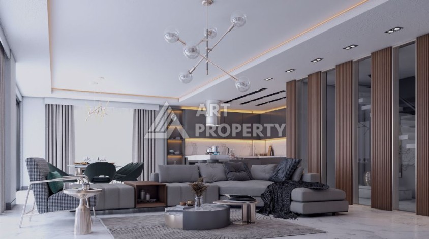 Вилла 4+1 с бассейном и гаражом, 230 кв.м. Тепе, Алания - Ракурс 11