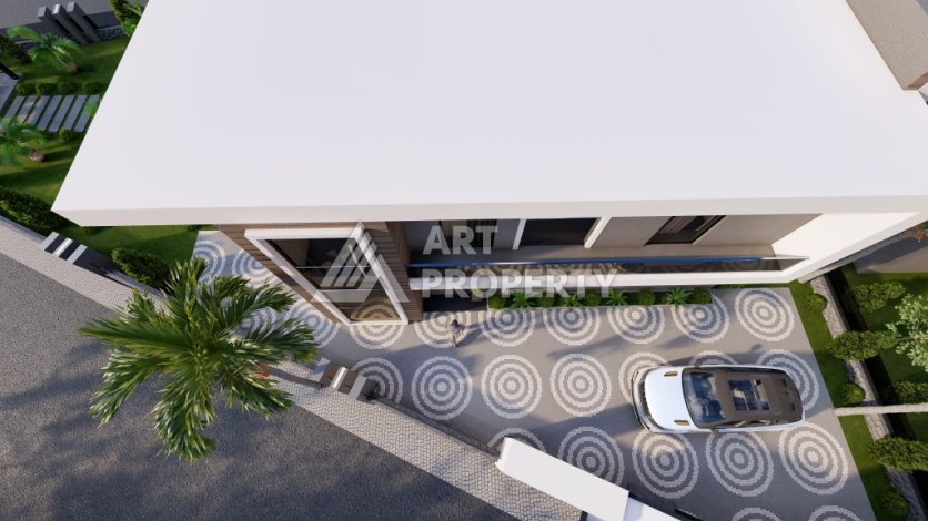 Вилла 4+1 с бассейном и гаражом, 230 кв.м. Тепе, Алания - Ракурс 12