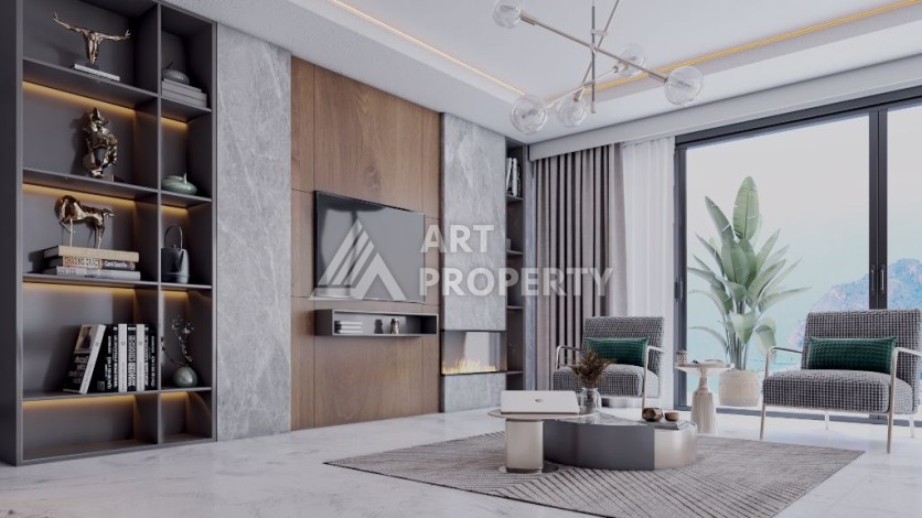 Вилла 4+1 с бассейном и гаражом, 230 кв.м. Тепе, Алания - Ракурс 14