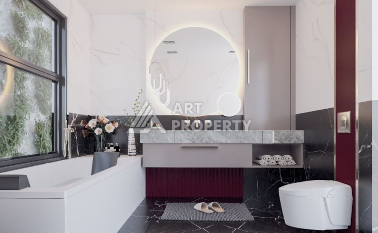 Вилла 4+1 с бассейном и гаражом, 230 кв.м. Тепе, Алания - Ракурс 16