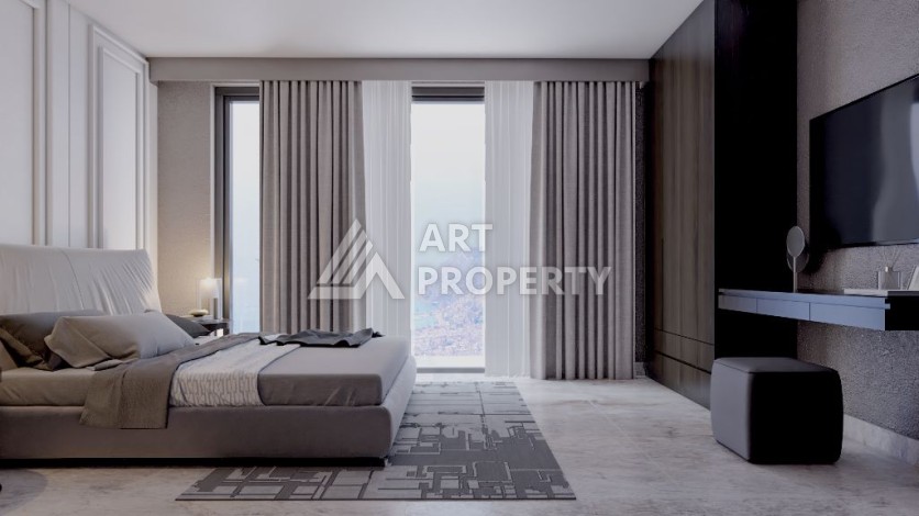 Вилла 4+1 с бассейном и гаражом, 230 кв.м. Тепе, Алания - Ракурс 17