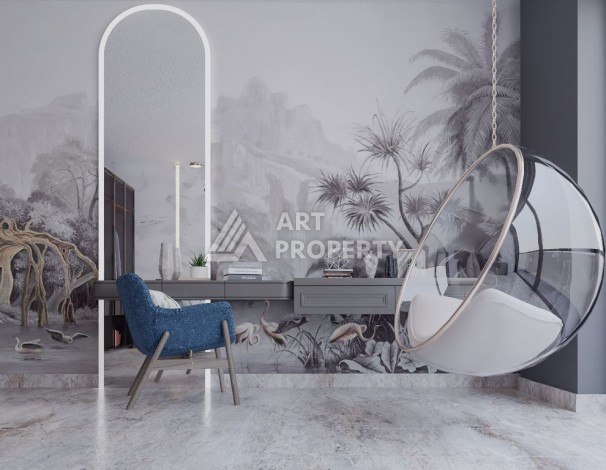 Вилла 4+1 с бассейном и гаражом, 230 кв.м. Тепе, Алания - Ракурс 20