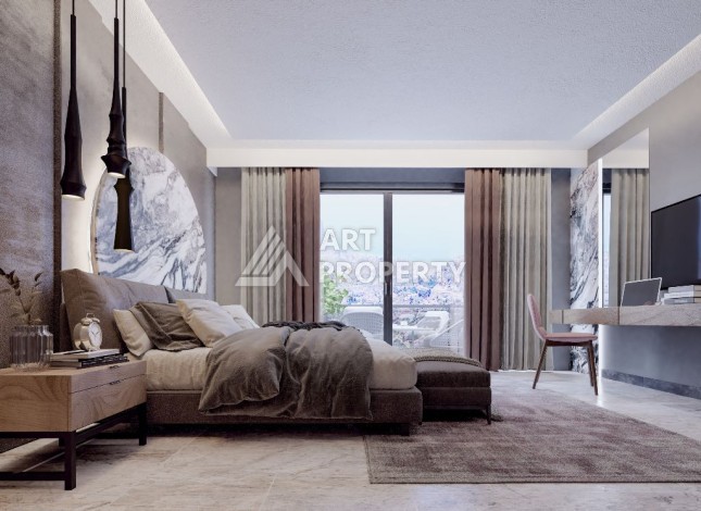 Вилла 4+1 с бассейном и гаражом, 230 кв.м. Тепе, Алания - Ракурс 25