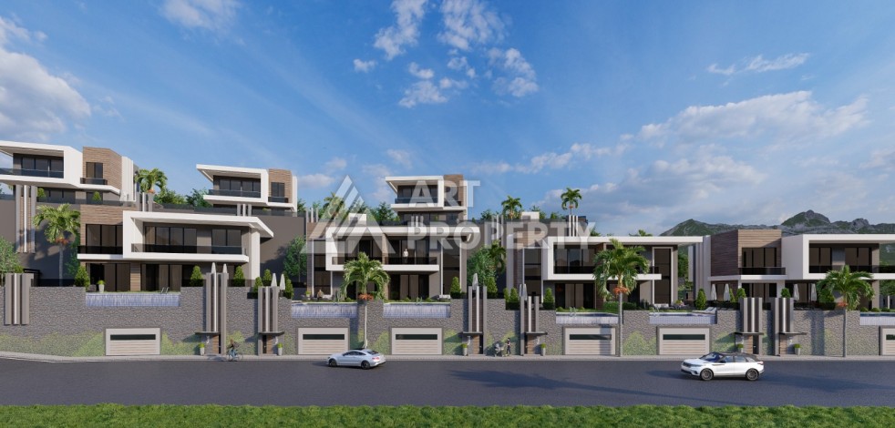 Вилла 4+1 с бассейном и гаражом, 230 кв.м. Тепе, Алания - Ракурс 26