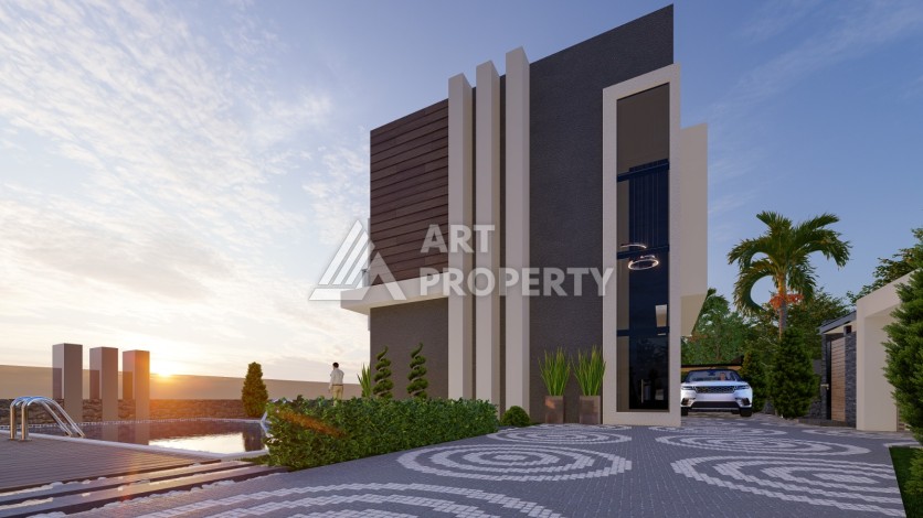 Вилла 4+1 с бассейном и гаражом, 230 кв.м. Тепе, Алания - Ракурс 27