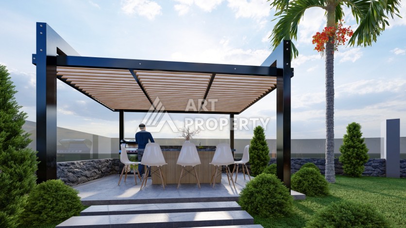 Вилла 4+1 с бассейном и гаражом, 230 кв.м. Тепе, Алания - Ракурс 29