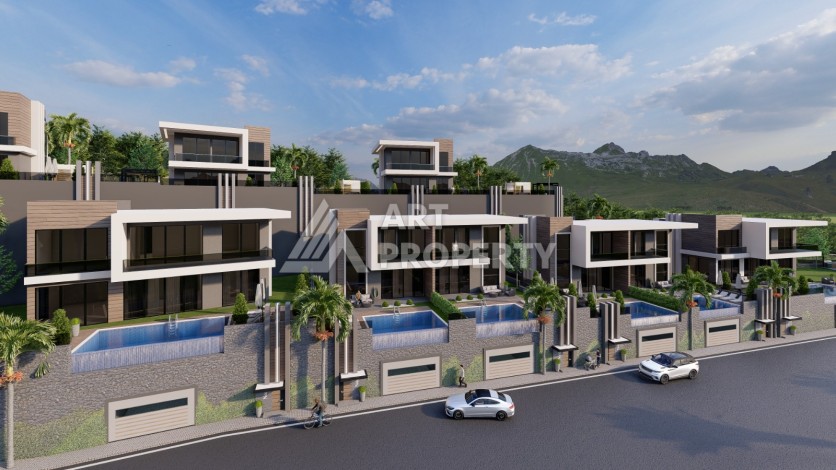 Вилла 4+1 с бассейном и гаражом, 230 кв.м. Тепе, Алания - Ракурс 32