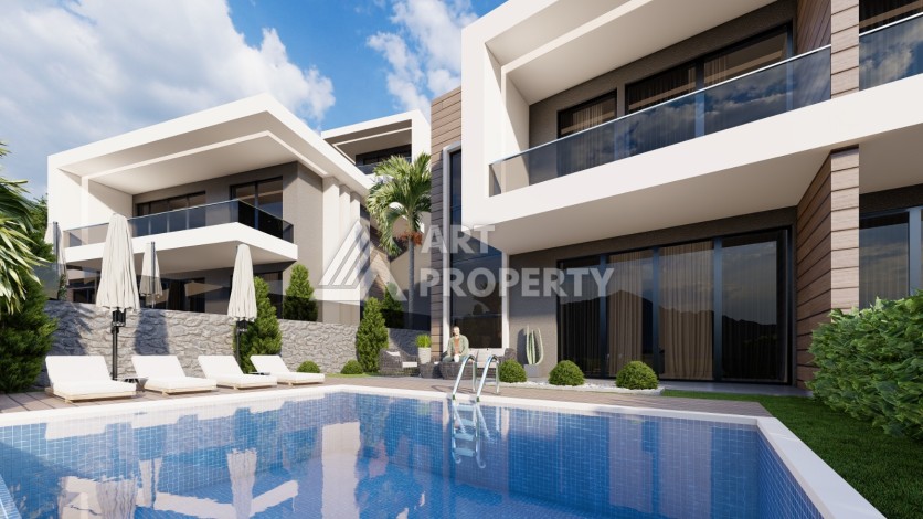 Вилла 4+1 с бассейном и гаражом, 230 кв.м. Тепе, Алания - Ракурс 33