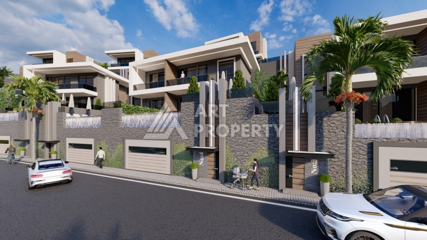 Вилла 4+1 с бассейном и гаражом, 230 кв.м. Тепе, Алания - Ракурс 36