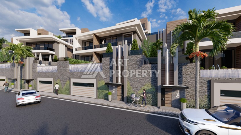 Вилла 4+1 с бассейном и гаражом, 230 кв.м. Тепе, Алания - Ракурс 39