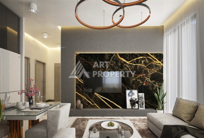 Резиденция с квартирами 1+1, дуплексами 2+1 и 3+1 в Махмутларе, от 50 до 133 кв.м. - Ракурс 9