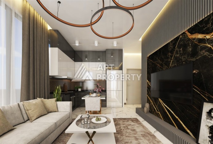 Резиденция с квартирами 1+1, дуплексами 2+1 и 3+1 в Махмутларе, от 50 до 133 кв.м. - Ракурс 11