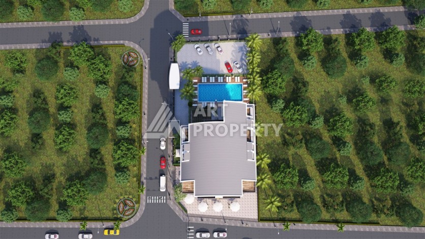 Резиденция с квартирами 1+1, дуплексами 2+1 и 3+1 в Махмутларе, от 50 до 133 кв.м. - Ракурс 14