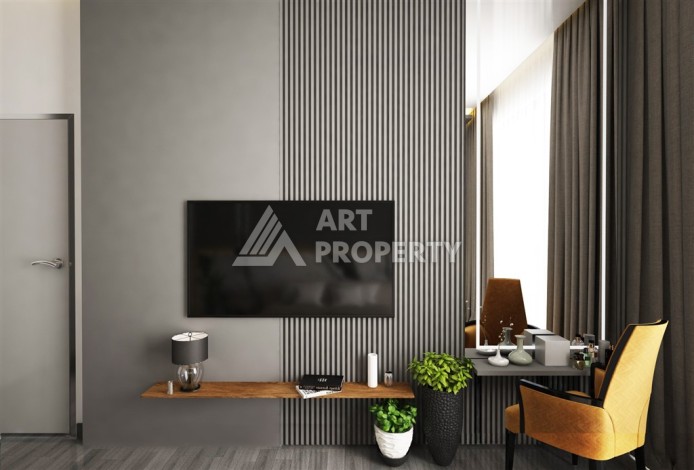 Резиденция с квартирами 1+1, дуплексами 2+1 и 3+1 в Махмутларе, от 50 до 133 кв.м. - Ракурс 17