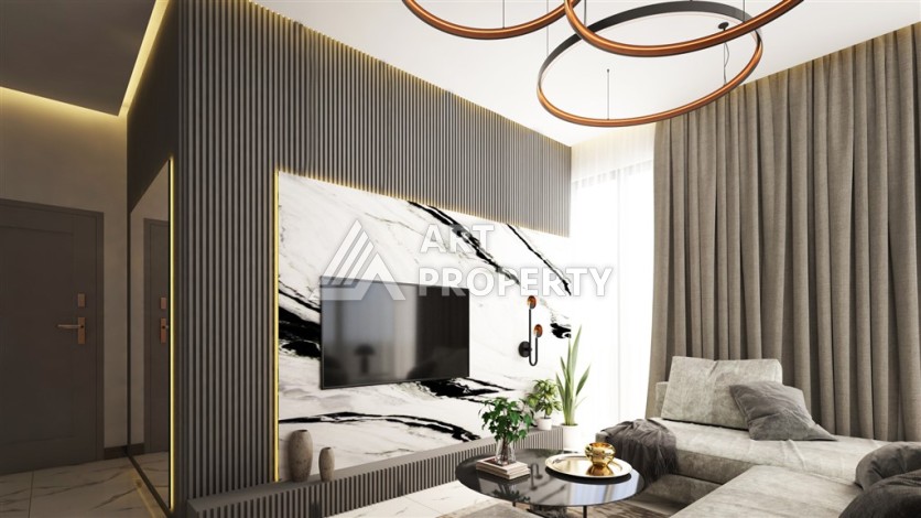 Резиденция с квартирами 1+1, дуплексами 2+1 и 3+1 в Махмутларе, от 50 до 133 кв.м. - Ракурс 18