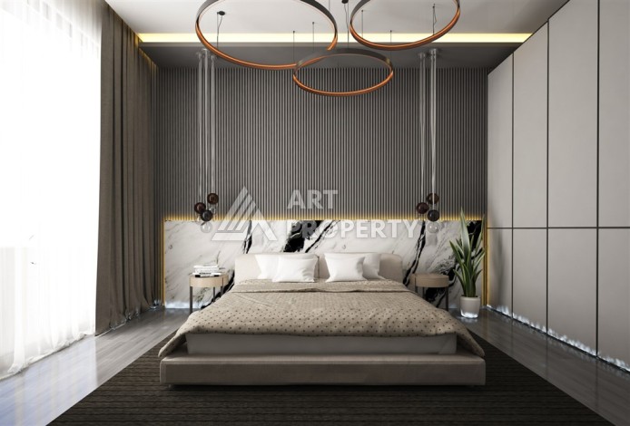 Резиденция с квартирами 1+1, дуплексами 2+1 и 3+1 в Махмутларе, от 50 до 133 кв.м. - Ракурс 19