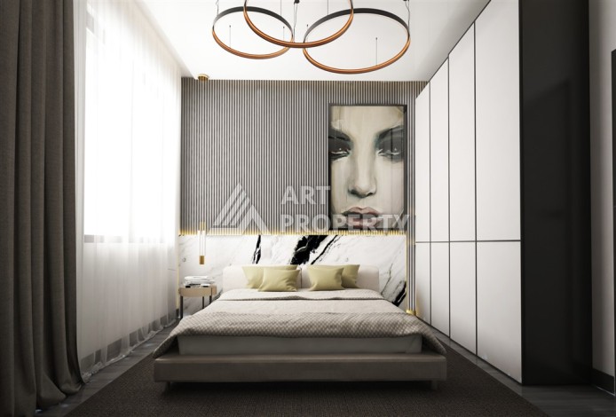 Резиденция с квартирами 1+1, дуплексами 2+1 и 3+1 в Махмутларе, от 50 до 133 кв.м. - Ракурс 21