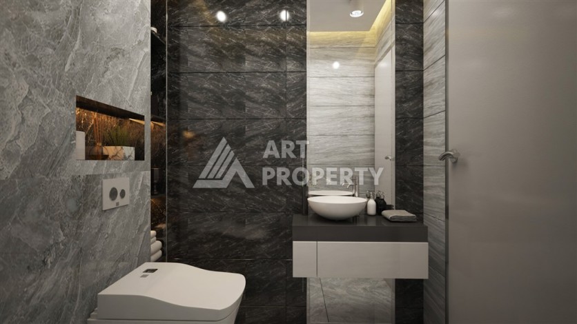 Резиденция с квартирами 1+1, дуплексами 2+1 и 3+1 в Махмутларе, от 50 до 133 кв.м. - Ракурс 23