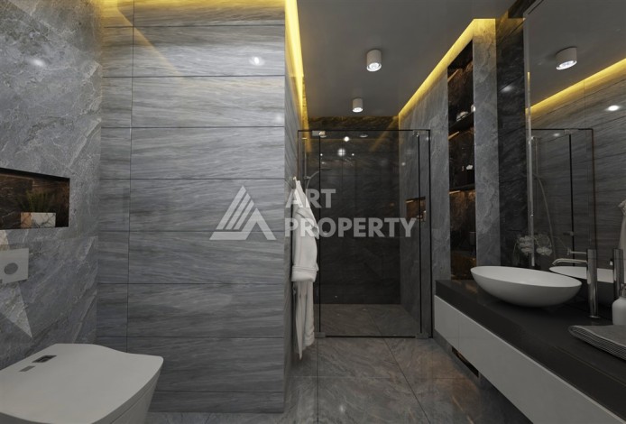 Резиденция с квартирами 1+1, дуплексами 2+1 и 3+1 в Махмутларе, от 50 до 133 кв.м. - Ракурс 25