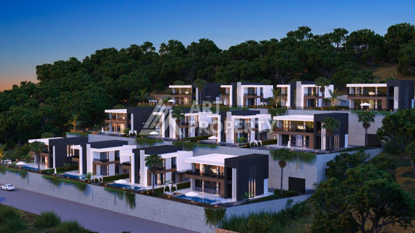 Роскошные виллы 4+1 с личным бассейном и гаражом в районе Каргыджак, 339 – 365 кв.м. - Ракурс 5