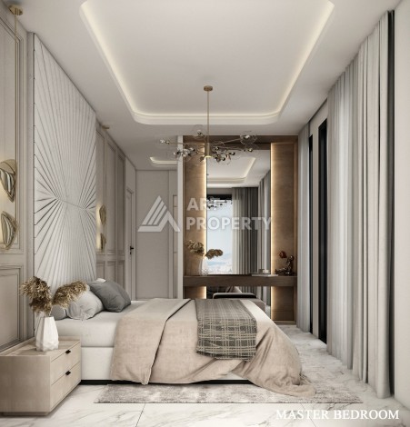 Роскошные виллы 4+1 с личным бассейном и гаражом в районе Каргыджак, 339 – 365 кв.м. - Ракурс 42