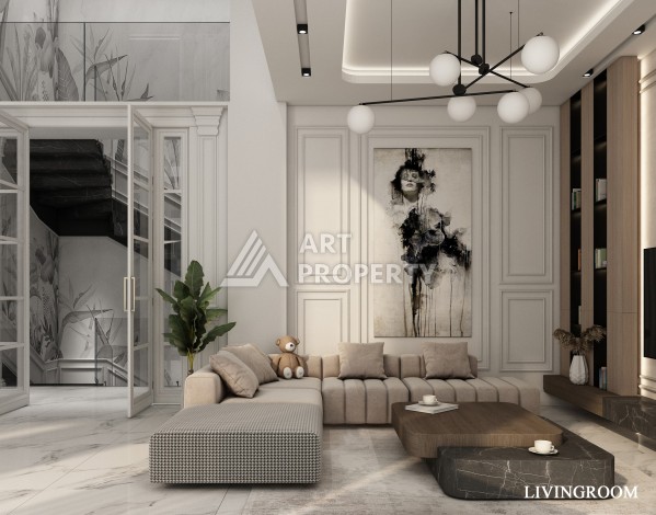 Роскошные виллы 4+1 с личным бассейном и гаражом в районе Каргыджак, 339 – 365 кв.м. - Ракурс 57