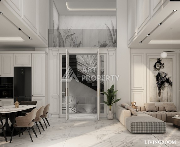 Роскошные виллы 4+1 с личным бассейном и гаражом в районе Каргыджак, 339 – 365 кв.м. - Ракурс 60