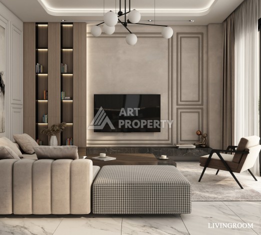 Роскошные виллы 4+1 с личным бассейном и гаражом в районе Каргыджак, 339 – 365 кв.м. - Ракурс 67