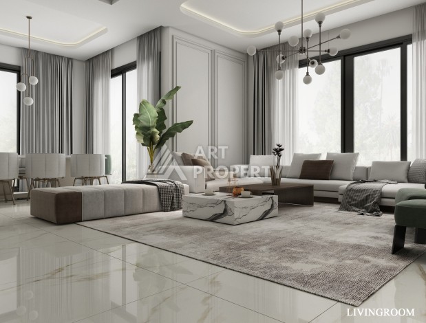 Роскошные виллы 4+1 с личным бассейном и гаражом в районе Каргыджак, 339 – 365 кв.м. - Ракурс 96