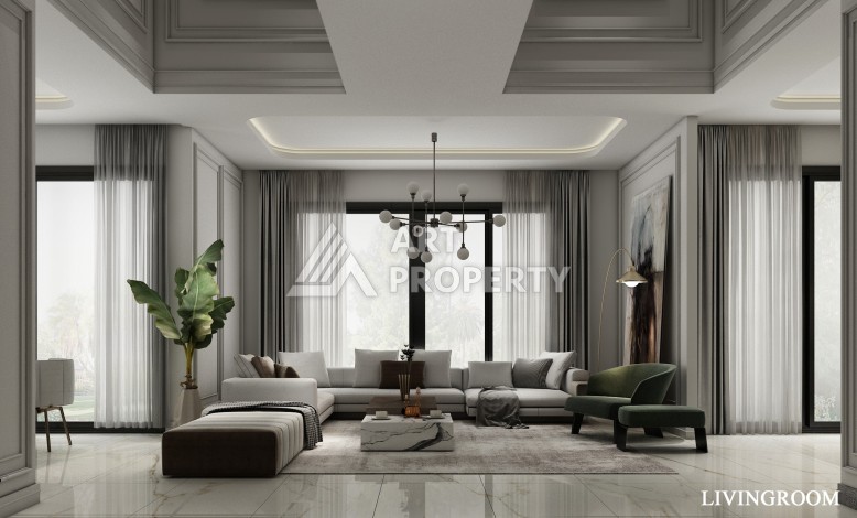 Роскошные виллы 4+1 с личным бассейном и гаражом в районе Каргыджак, 339 – 365 кв.м. - Ракурс 97