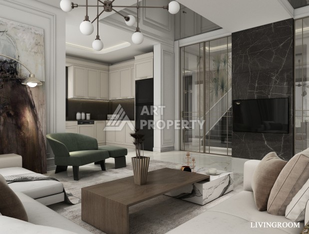 Роскошные виллы 4+1 с личным бассейном и гаражом в районе Каргыджак, 339 – 365 кв.м. - Ракурс 98