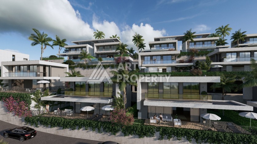 Роскошные виллы 3+1 и 4+1 видом на море от 210 до 273 кв.м. Каргыджак, Алания - Ракурс 7