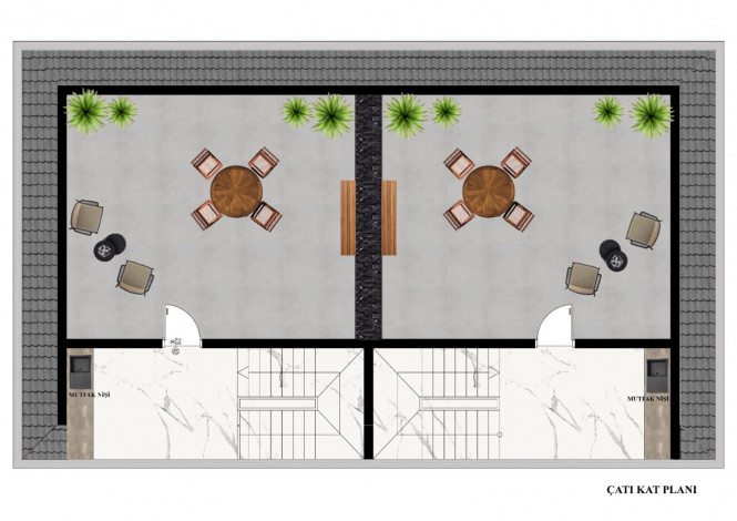 Отличный проект вилл на завершающем этапе строительства, в районе Каргыджак, Алания - Ракурс 2